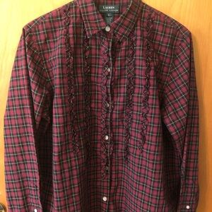 Lauren Ralph Lauren Ladies Red Plaid Shirt
